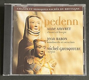 CD Anne Auffret, Jean Baron, Michel Ghesquiere Pedenn ブルターニュ ハープ