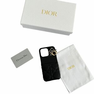 早い者勝ち Christian Dior ディオール カナージュ iPhone13proケース スマホケース レザー ブラック 黒 男女兼用
