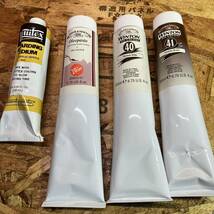 ★1円〜 絵の具 遅乾剤 4つセット WIHSOR&NEWTON oleopasto OILCOLOUR 200ml ×3 ホワイト ブラウン Liquitex 138ml _画像3