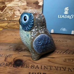 リアドロ LLADRO small owl フクロウ インテリア 陶器 オブジェ 梟 01012534 約16cm×12cm×14cmの画像2