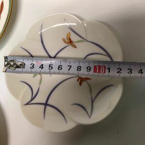 香蘭社 お皿 まとめてセット 小皿 プレート 和食器 取り皿 食器 金彩 花柄 の画像5