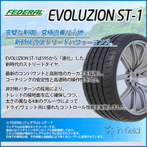 【2022年製】EVOLUZION ST-1 215/45ZR17 91Y XL FEDERAL フェデラル 激安スポーツ系タイヤ 215/45-17 タイヤ 新品 1本_画像4