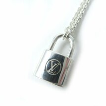 美品☆LOUIS VUITTON ルイヴィトン E89442 パンダンティフ ロックイット AG925 LVロゴ ネックレス シルバー 重量8.0g レディース_画像1