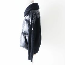 美品◎正規品 19-20AW MONCLER GRENOBLE モンクレール グルノーブル MAGLIONE レディース ニット使い ダウンジャケット 黒 XS_画像2