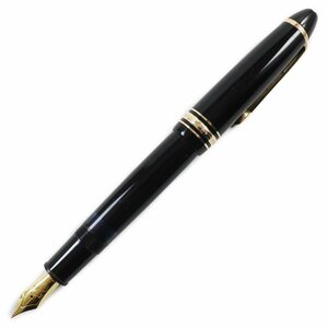 良品●MONTBLANC モンブラン マイスターシュテュック No.146 ペン先K18 Fニブ ホワイトスター 万年筆 ブラック ゴールド