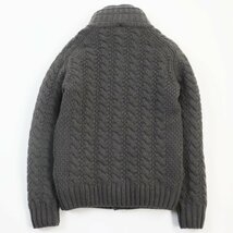 美品●Herno ヘルノ カシミヤ100％ 中綿インナー付き 3way ケーブル編み ニットジャケット ブルゾン グレー 46 正規品 メンズ_画像3