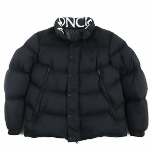 極美品●MONCLER モンクレール 2021年製 TIMSIT ティムシット ロゴプリント ロゴパッチ付き ダウンジャケット ブラック 3 正規品 メンズ