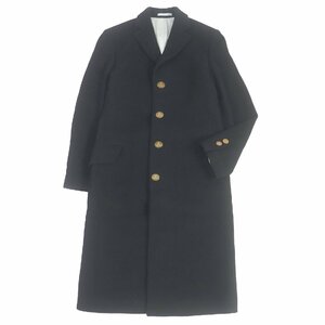  beautiful goods * Vivienne Westwood man Vintage wool cashmere olizonti period o-b button Chesterfield coat black 46 made in Italy regular goods 