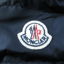 美品★MONCLER モンクレール FLAMMETTE フラメッテ フード・ロゴワッペン付 ZIP UP ダウンコート ネイビー 紺 00 正規品 レディース_画像7