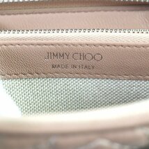 未使用▼JIMMY CHOO ジミーチュウ LEA スター キルティング ラウンドファスナー レザーウォレット 財布 ピンク 伊製 レディース_画像9