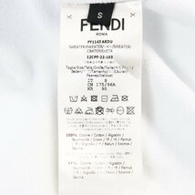 未使用品○フェンダーチェ 22SS FY1143 AKDU コットン100% フェンディ ヴェルサーチ ロゴ刺繍 プルオーバー パーカー 白 S 伊製 正規品_画像8