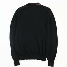 美品●MONCLER モンクレール 2018年製 MAGLIONE ロゴワッペン付き ニットカーディガン ブラック S 正規品 メンズおすすめ◎_画像3