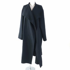  beautiful goods *HERMES Hermes Margiela period cashmere 100% front open Super Long height coat black 42 France made regular goods lady's 