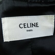 極美品◎CELINE セリーヌ 19AW 2M221730E ツイード チェスター マックコート チェック柄 グレー ブラック 34 伊製 正規品 レディース_画像8