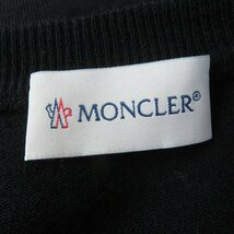 未使用品☆MONCLER モンクレール 2020年製 GIROCOLLO TRICOT クルーネック トップス 半袖ニット ブラック L 正規品 レディース_画像5