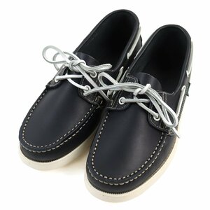  ultimate beautiful goods 0 Paraboot BARTHvo il leather MARINE SOLE mocha stitch color scheme moccasin / deck shoes navy blue white 5.5 box attaching Spain made men's 