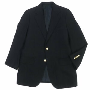  beautiful goods V Burberry wool cashmere gold button navy blue blaser single tailored jacket navy 94-84-165 AB4 made in Japan regular goods men's 