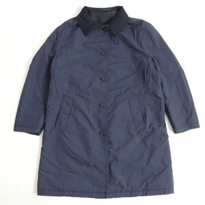 極美品◆RVR LARDINI ラルディーニ リバーシブル ウール100％ ポケッタブル機能 チェスターコート ネイビー 50 イタリア製 正規品 メンズ