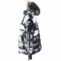 未使用品△MONCLER GENIUS 2 モンクレール ジーニアス 2 18-19AW LIRIOPE マウンテン柄 ジップアップ ダウンジャケット 黒系 00 正規品_画像2