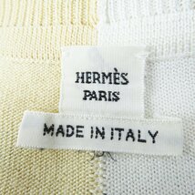 極美品◎HERMES エルメス 22年製 2E2809DO ツイルレーヌ シルク100％ ワンピース ホワイト ベージュ 36 イタリア製 正規品 レディース_画像5