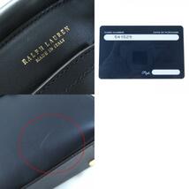 美品△RALPH LAUREN ラルフローレン 定価279400円 WACLBAG0G520025410 カーフスキン ミニ RL50 ショルダーバック ハンドバッグ ネイビー_画像10