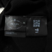 未使用品★PRADA プラダ 23年製 DNA945 バージンウール100％ ハイネック 長袖 セーター/ニット ブラック 黒 36 正規品 レディース_画像6