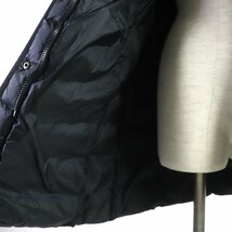 美品▼MONCLER モンクレール HERMINE エルミンヌ ロゴワッペン・フード付き ZIP ダウンコート ブラック 00 正規品 レディース_画像6