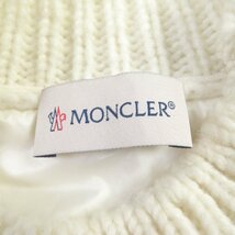 美品□MONCLER モンクレール 2022年製 GIROCOLLO TRICOT ケーブル リブ編み 切替 ベルト付き 長袖ニット セーター アイボリー M 正規品_画像8