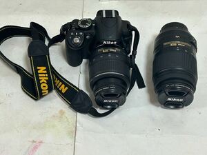ニコンデジタルカメラ&レンズまとめ 　Nikon DIGITAL CAMERA D3100 DX AF-S NIKKOR 18-55mm 1:3.5-5.6G VR 55-300mm 1:4.5-5.6G ED VR