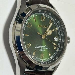 セイコー SEIKO アルピニスト Alpinist 6R15-00E0 メンズ 腕時計 グリーン系文字盤 ケース外径約:39mm ジャンク品 現状販売の画像3