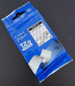 brother P-touch ラミネートテープ つや消し透明 12mm 白文字 TZe-M35 8m