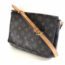 SH★ 1円スタート LOUIS VUITTON ルイヴィトン ミュゼットタンゴ ワンショルダーバッグ ハンドバッグ モノグラム ブラウン ヴィトン 中古_画像1