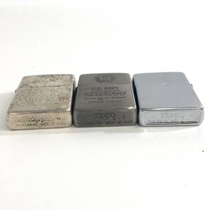 SH★ 1円スタート Zippo ZIPPO ジッポ オイルライター Reゼロ U.S.NAVY クジラ 3点セット 中古 火花OK 現状渡しの画像8