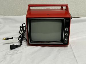 トランジスタテレビ National ナショナル TR-710Aα 昭和レトロ アンティーク ブラウン管 レッド TRANSISTOR TV 