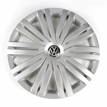 Oem 1pc シルバー 415mm 41.5cm ホイールカバー センターキャップ カバー ロゴ エンブレム 交換 vw フォルクスワーゲン ポロ ZCL864_画像1