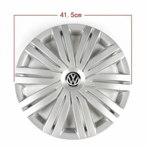 Oem 1pc シルバー 415mm 41.5cm ホイールカバー センターキャップ カバー ロゴ エンブレム 交換 vw フォルクスワーゲン ポロ ZCL864_画像2