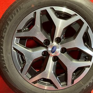 【送料無料】中古 スバル フォレスター純正 225/60R17 17x7.0+48 114.3-5H レガシィアウトバック等 タイヤ＆ホイール４本SET【47138720】の画像8