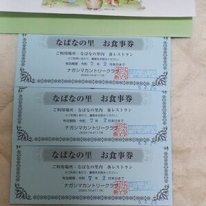 なばなの里 食事券付き (6,000円分) 入場券 3枚