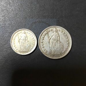 スイス 銀貨2種