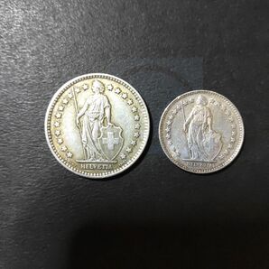 スイス 銀貨2種