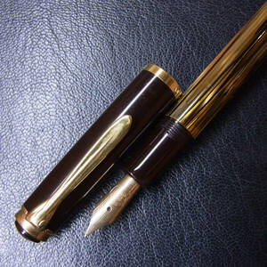 万年筆 Pelikan ペリカン 茶縞