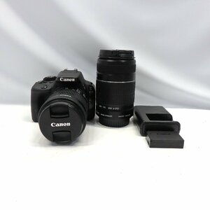 1円～【ジャンク】CANON EOS Kiss X7 ダブルズームキット レンズ18㎜-55㎜/55㎜-250㎜【栃木出荷】