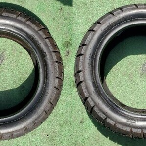 ほぼ新品!! Vee Rubber タイヤ フロント リア セット【120/80-12 65J】【130/80-12 69J】(ビーラバー ホンダ モンキー 12インチ) ②の画像6