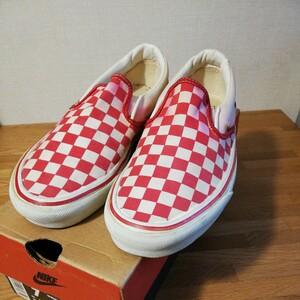 バンズ スリッポン チェッカー VANS SLIPON　USA製　Maid in USA　サイズ違い(右9 27cm 左9.5 27.5cm)