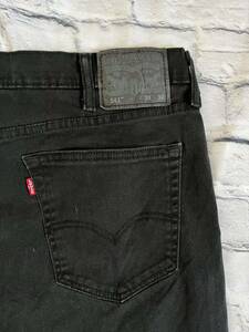  Levi's 541 Levi s regular tapered jeans black BIG 38 -inch used ( tube NO59))