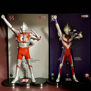 [開封済] X-PLUS 大怪獣シリーズ ウルトラマンCタイプVer.2&ウルトラマンティガ 登場ポーズ ツブラヤストアオンライン限定版