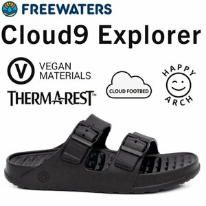 【送料無料】2024年モデル サンダル ストラップサンダル freewaters Cloud9 Explorer Unisex UO-010 BLK 日本代理店正規品 27cm