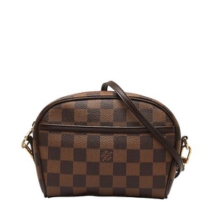 ルイ ヴィトン ダミエ イパネマ ショルダーバッグ ポーチ 2WAY N51296 ブラウン PVC レザー レディース LOUIS VUITTON 【中古】