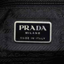 プラダ 三角ロゴプレート ハンドバッグ トートバッグ ブラック ナイロン レザー レディース PRADA 【中古】_画像7