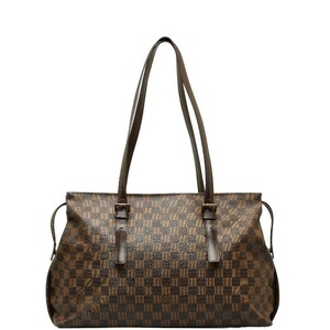 ルイ ヴィトン ダミエ チェルシー トートバッグ ショルダーバッグ N51119 ブラウン PVC レザー レディース LOUIS VUITTON 【中古】